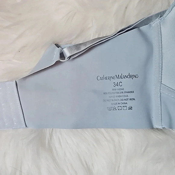Women's CATHERINE MALANDRINO Smooth Padded Wire-Free Bra! Size 34C - Picture 6 of 8